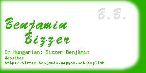 benjamin bizzer business card